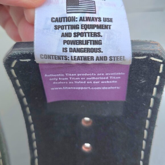 XL Titan Toro Suede Lever Powerlifting Weight Belt 4" High 3/8" Depth EUC - Picture 4 of 15